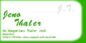 jeno thaler business card